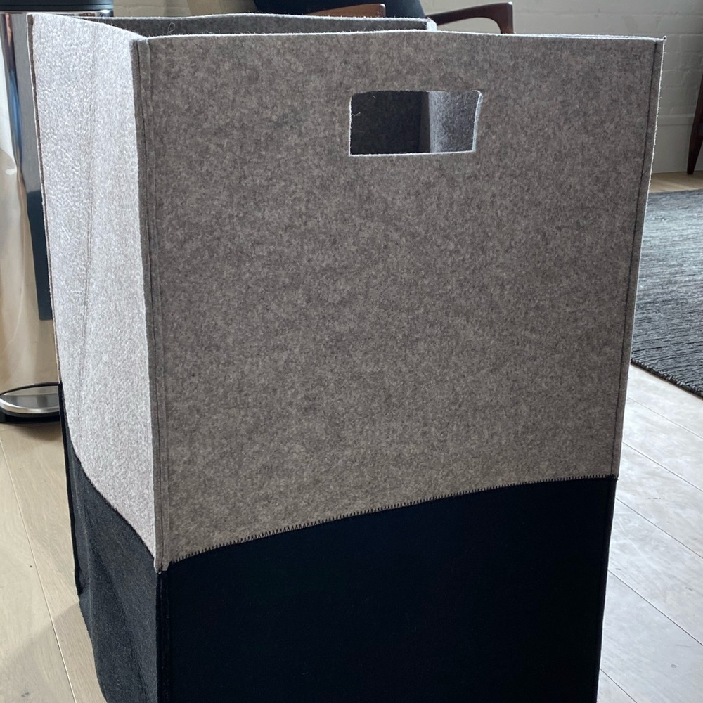West Elm Color Blocked Felt Hamper
